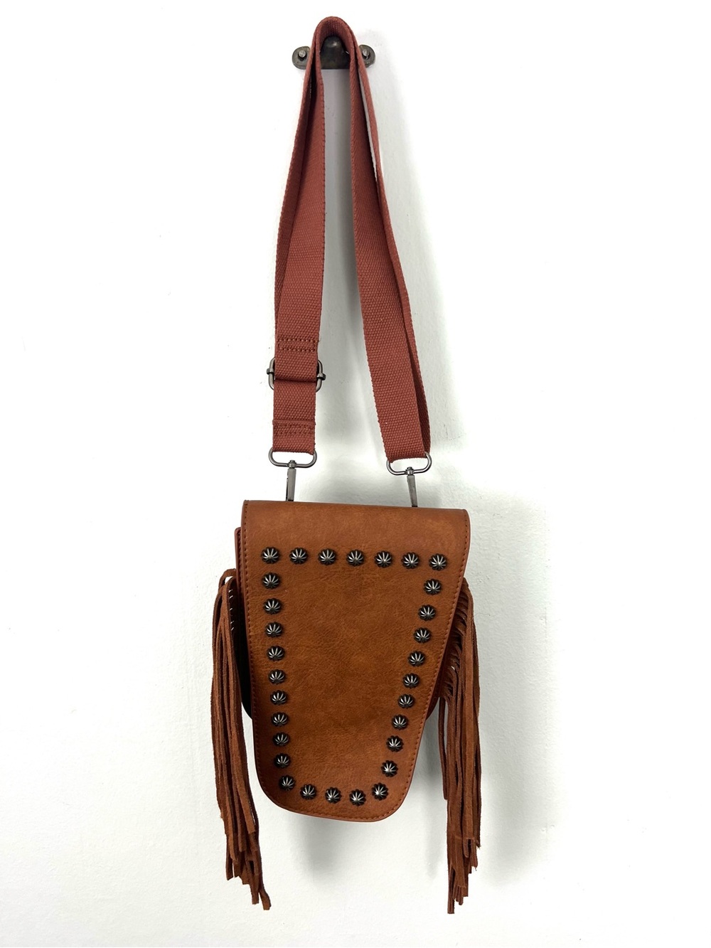 Montana West Fringe Studded Crossbody Bag